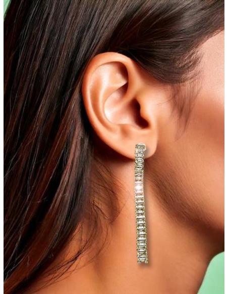 PENDIENTES BODA LARGOS DESTELLOS BRILLO CRISTAL