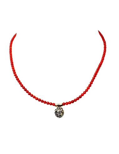 COLLARES MUJER ROJOS CON MEDALLA VIGEN MILAGROSA