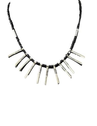 COLLARES TUAREG NEGROS Y PLATEADOS JOYA BOHO MUJER