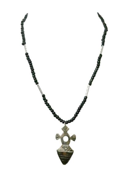 COLLARES NEGROS CON CRUZ TUAREG PARA HOMBRE