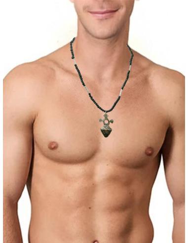 COLLARES NEGROS CON CRUZ TUAREG PARA HOMBRE