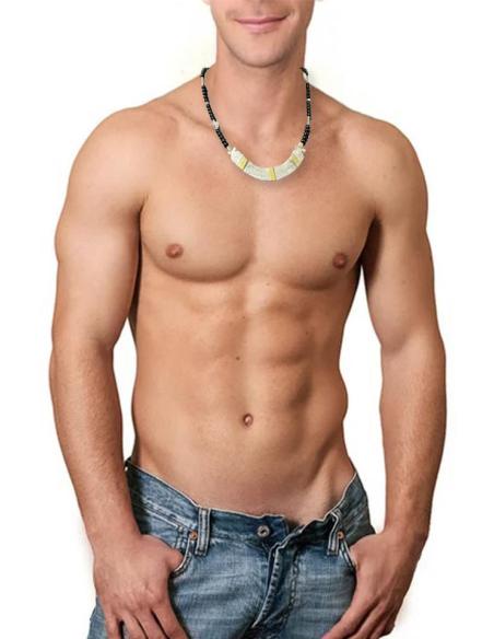 COLLARES HOMBRE NEGROS ESTILO TRIBAL