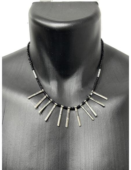 COLLARES TUAREG DE HOMBRE NEGROS Y PLATEADOS | JOYAS BEREBER