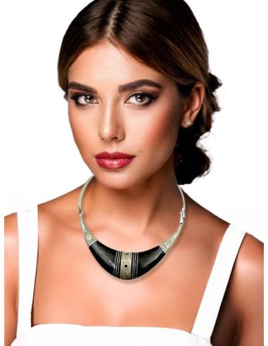 COLLARES BOHO DE MADERA DE EBANO JOYAS AFRICANAS