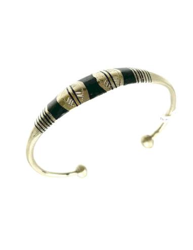 BRAZALETES HOMBRE JOYAS AFRICANAS TUAREG CON MADERA DE EBANO