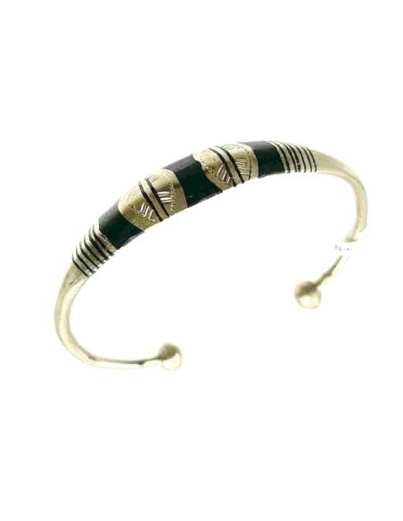 BRAZALETES HOMBRE JOYAS AFRICANAS TUAREG CON MADERA DE EBANO