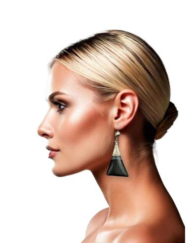 PENDIENTES TUAREG CON MADERA DE EBANO