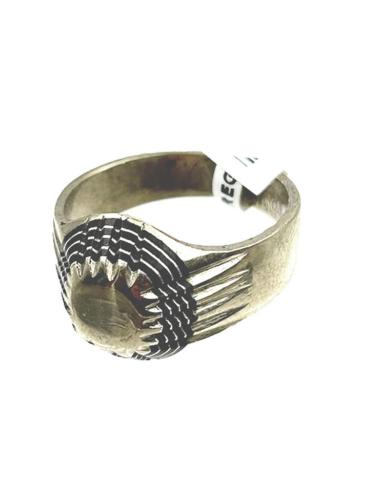 ANILLOS HOMBRE PLATA TUAREG CON MADERA DE EBANO SELLO CUADRADO