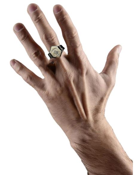 ANILLOS HOMBRE JOYAS TUAREG CON MADERA EBANO