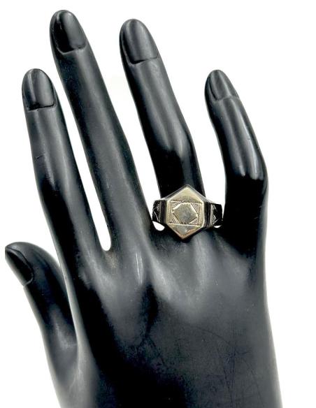 ANILLOS HOMBRE JOYAS TUAREG CON MADERA EBANO