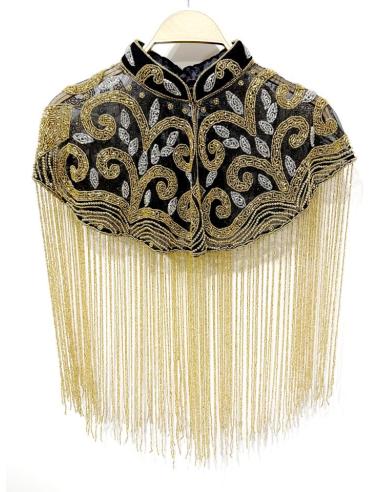 CAPAS JOYA NEGRAS SOFISTICADAS PLATEADO Y DORADO | MODA MUJER
