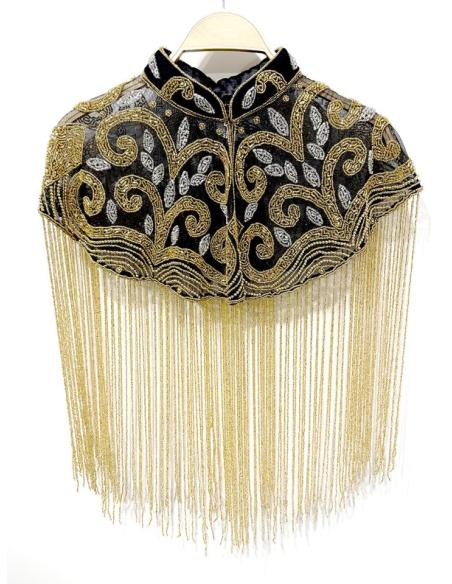 CAPAS JOYA NEGRAS SOFISTICADAS PLATEADO Y DORADO | MODA MUJER