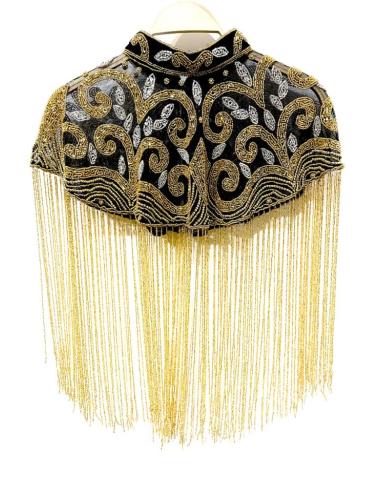 CAPAS JOYA NEGRAS SOFISTICADAS PLATEADO Y DORADO | MODA MUJER