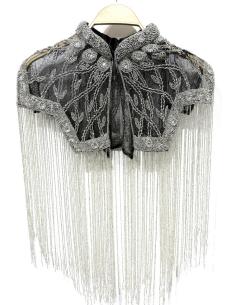 CAPAS MUJER NEGRAS Y PLATEADAS CON FLECOS JOYA | MODA MUJER