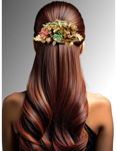 PEINETAS BODA DORADAS Y VERDES MODA ARTESANAL | TOCADOS MUJER