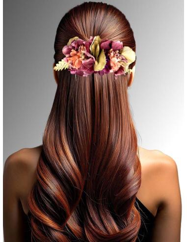 PEINETAS BODA DORADAS Y MORADAS ACCESORIOS CABELLO | TOCADOS MUJER
