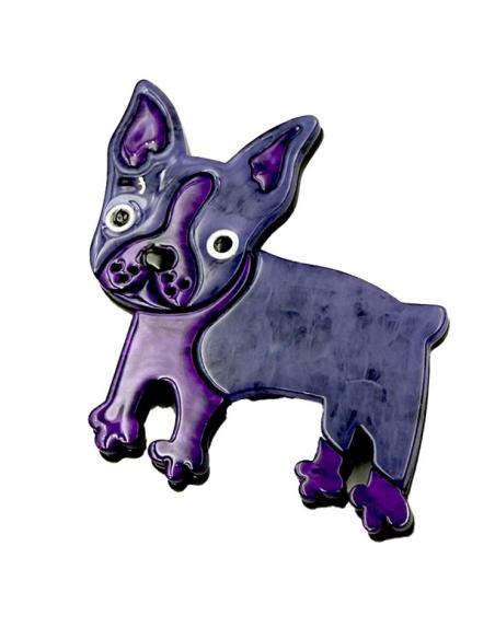 BROCHES MUJER MORADOS DE PERRITO | EL JARDIN DEL DESEO