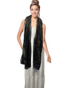 CHALES NEGROS METALIZADOS PARA BODAS Y EVENTOS | CHALES INVITADA