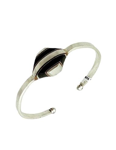PULSERAS TUAREG DE HOMBRE PLATEADAS MADERA EBANO | Brazaletes hombre
