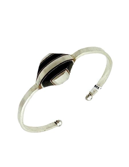 PULSERAS TUAREG DE HOMBRE PLATEADAS MADERA EBANO | Brazaletes hombre