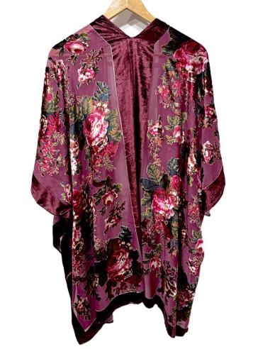 KIMONOS DE MUJER GRANATES ESTAMPADOS | ACCESORIOS SEDA BODAS