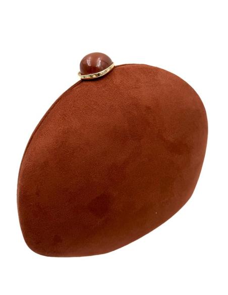 BOLSOS MARRONES CAOBA DISEÑO OVALADO ESPECIAL BODA | BOLSOS FIESTA