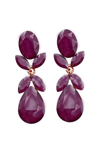 PENDIENTES BUGAMBILIA OSCURO O MORADO CARDENAL PARA DIA Y NOCHE