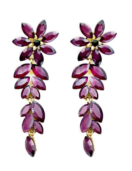 PENDIENTES DE FIESTA BUGAMBILIAS PARA BODAS NOCHE