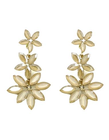 PENDIENTES DE FIESTA BEIGE PARA BODAS DE NOCHE Y OTROS EVENTOS