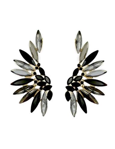 PENDIENTES PARA MUJER DE FIESTA NEGROS Y GRISES
