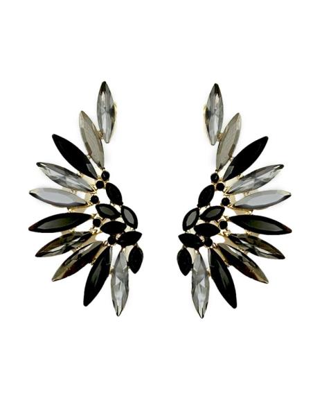 PENDIENTES PARA MUJER DE FIESTA NEGROS Y GRISES