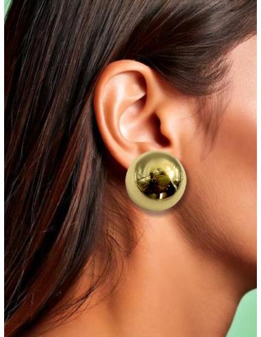 PENDIENTES CLIP DORADOS GRANDES ESTILO VINTAGE PARA BODAS