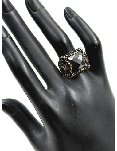 ANILLOS HOMBRE PLATA Y PIEDRA NEGRA SEMIPRECIOSA | SELLOS PLATA HOMBRE