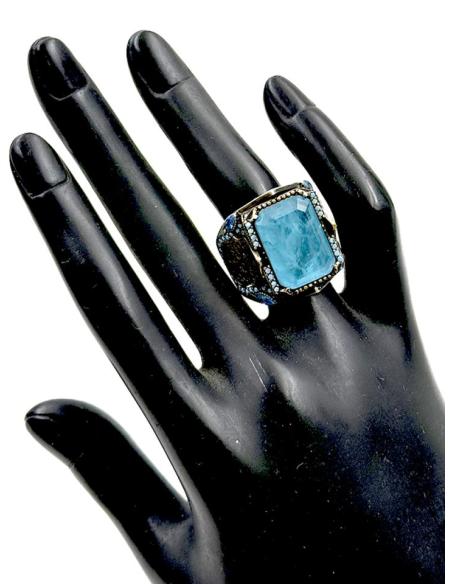 ANILLOS PLATA PARA HOMBRE SELLOS DE PIEDRAS AZULES | PLATA HOMBRE