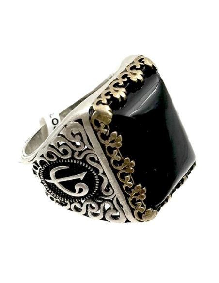 ANILLOS HOMBRE DE PLATA SELLOS PIEDRAS ONIX NEGRO | JOYAS PLATA HOMBRE