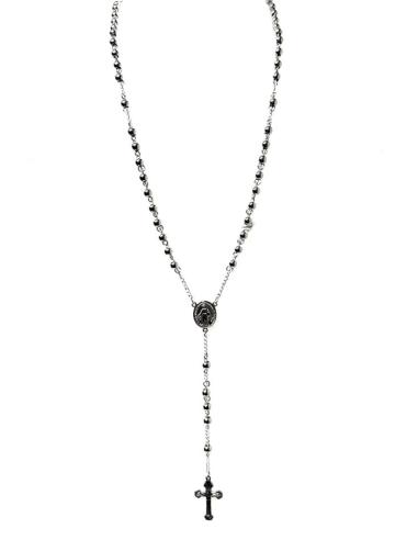 ROSARIOS PLATEADOS HOMBRE COLLARES Y CRUCES ACERO | ROSARIOS MODA