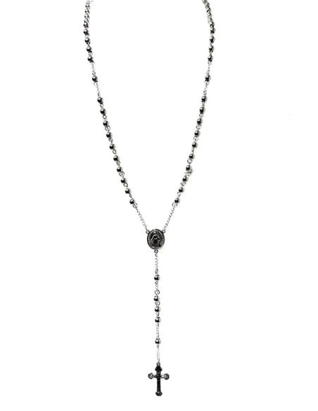 ROSARIOS PLATEADOS HOMBRE COLLARES Y CRUCES ACERO | ROSARIOS MODA