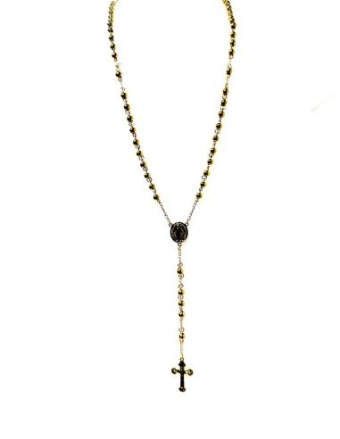 ROSARIOS DORADOS HOMBRE COLLARES Y CRUCES ACERO | ROSARIOS MODA