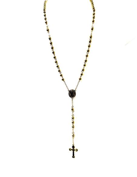 ROSARIOS DORADOS HOMBRE COLLARES Y CRUCES ACERO | ROSARIOS MODA