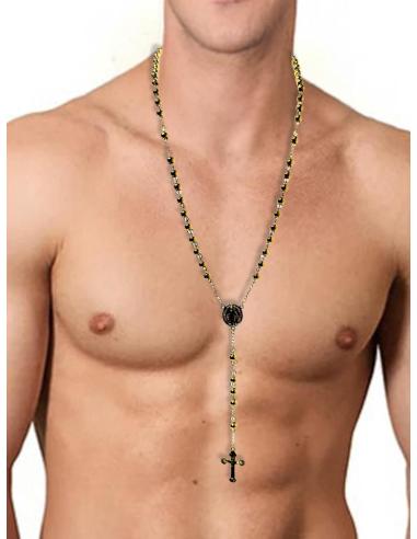 ROSARIOS DORADOS HOMBRE COLLARES Y CRUCES ACERO | ROSARIOS MODA