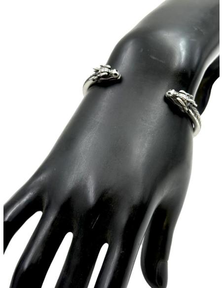 PULSERAS HOMBRE CON DRAGONES DE ACERO JOYAS MODA | JOYAS CABALLERO