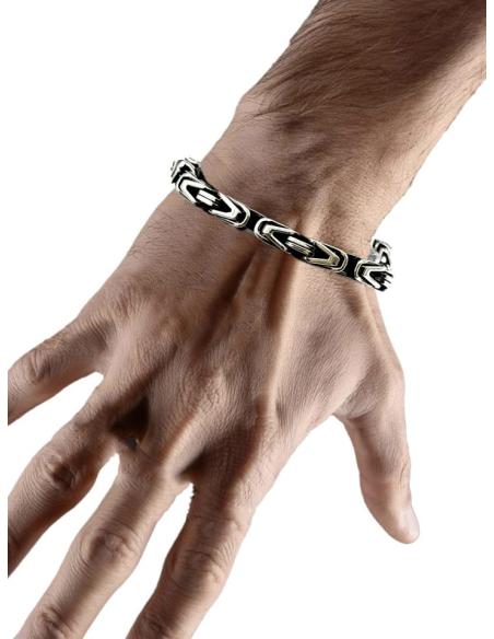 PULSERAS HOMBRE JOYAS EN ACERO ESLABON TAI | JOYAS MODA MASCULINA
