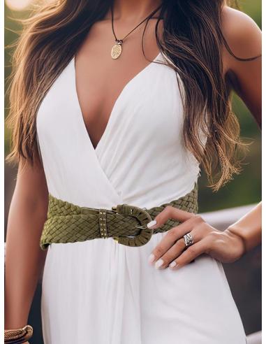 CINTURONES MUJER VERDES CAZA ANCHOS DE DIA Y NOCHE | CINTURONES MODA