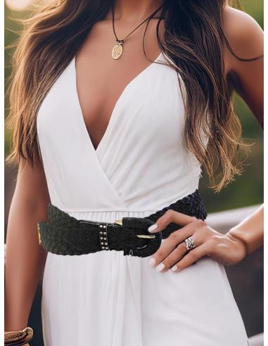 CINTURONES MUJER NEGROS ANCHOS QUE ELEVAN EL LOOK | CINTURONES MODA