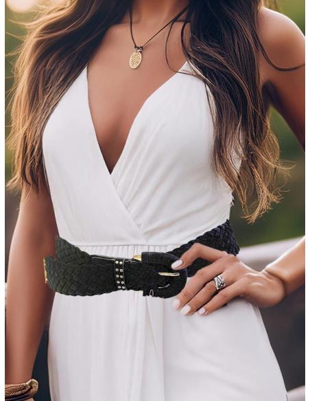 CINTURONES MUJER NEGROS ANCHOS QUE ELEVAN EL LOOK | CINTURONES MODA