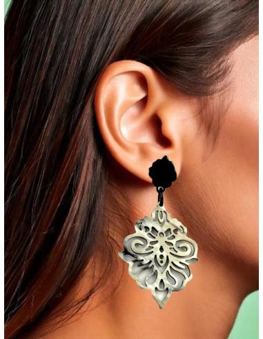 PENDIENTES LARGOS DE ASTA DISEÑO ORIGINAL CALADO | JOYAS AFRICA BOHO