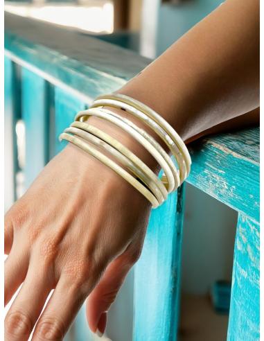 PULSERAS MUJER SEMANARIO BEIGE AFRICA | ACCESORIOS BOHO