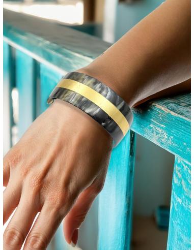 PULSERAS ANCHAS BRAZALETE AFRICA DE MUJER EN ASTA | ACCESORIOS TRIBALES