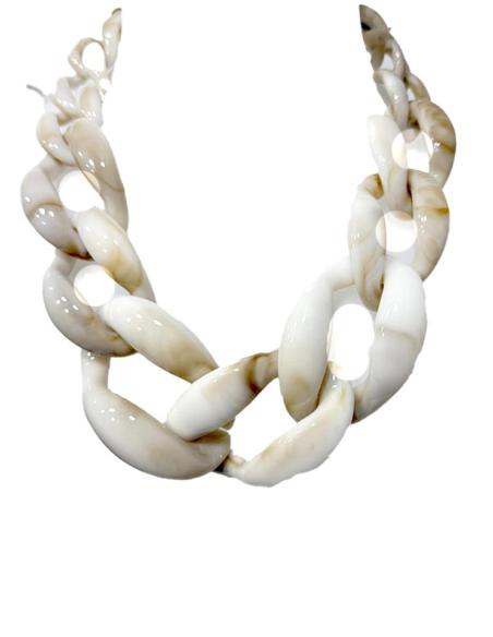 COLLARES BLANCOS DE ESLABONES GRANDES Y VISTOSOS