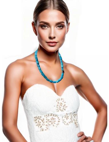 COLLARES AZULES IDEALES PARA EL VERANO DE CRISTAL ARTESANAL